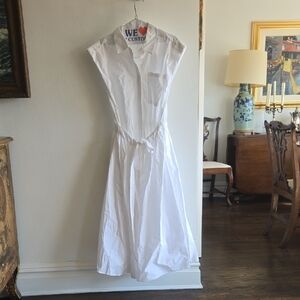 Zara Classic White Midi Dress